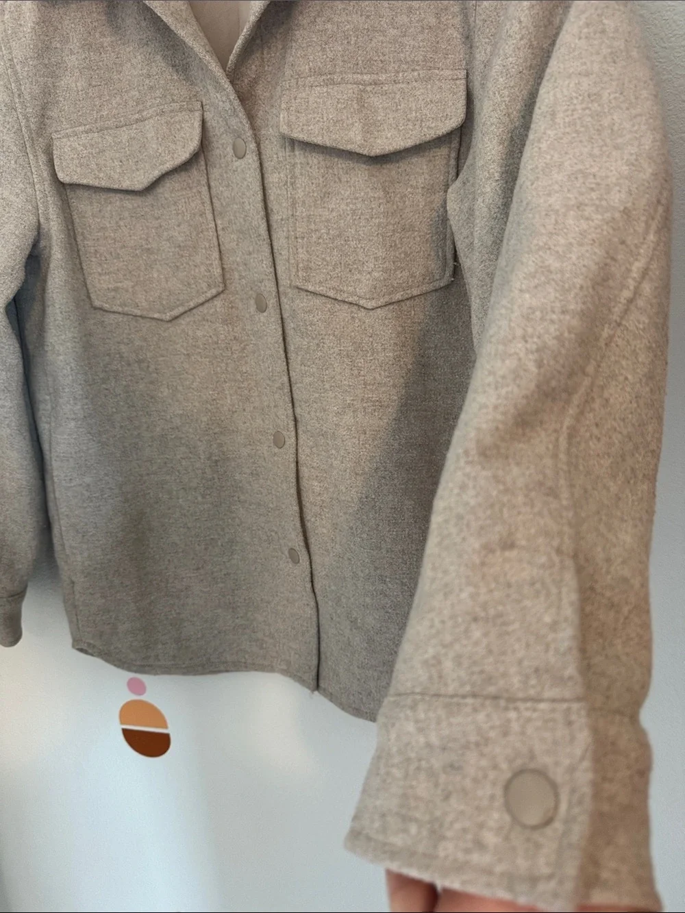 H&M Tan Utility Shacket Jacket N0132